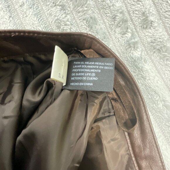 Mixit VTG Y2K Leather Pants Womens 8 Soft‎ High Rise Streetwear Chocolate Brown - Picture 8 of 8